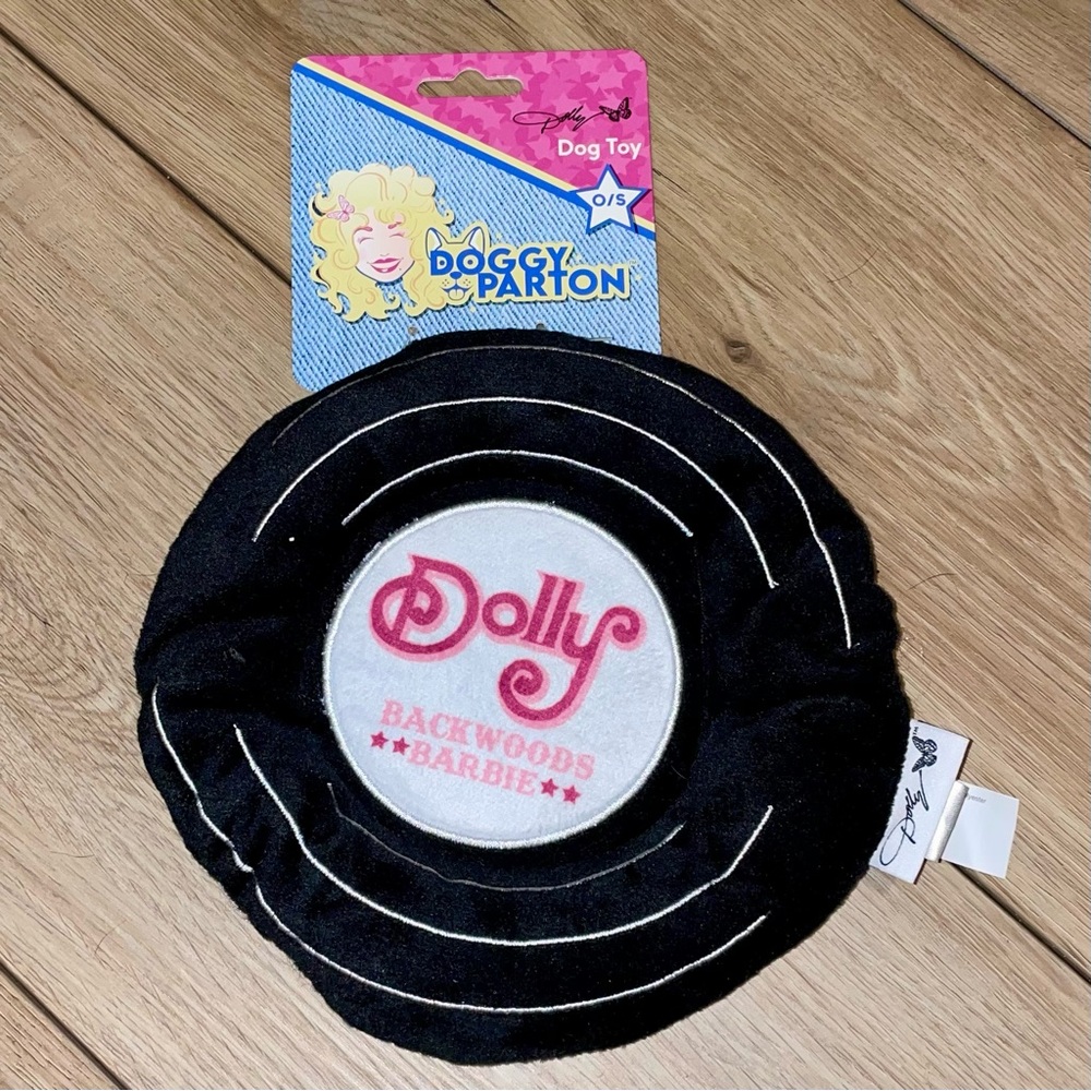 Doggy Parton Vinyl Record Dog Toy w Crinkle Insert, Dolly Parton Dog Toy